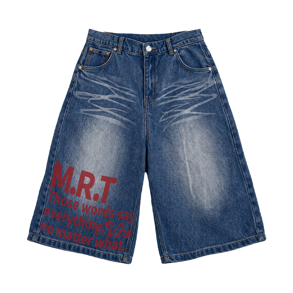 벤힛 MRT 버뮤다 데님팬츠 중청(venhit MRT Bermuda Denim Pants Medium Blue) - 1