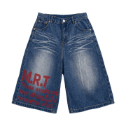 venhit MRT Bermuda Denim Pants Medium Blue