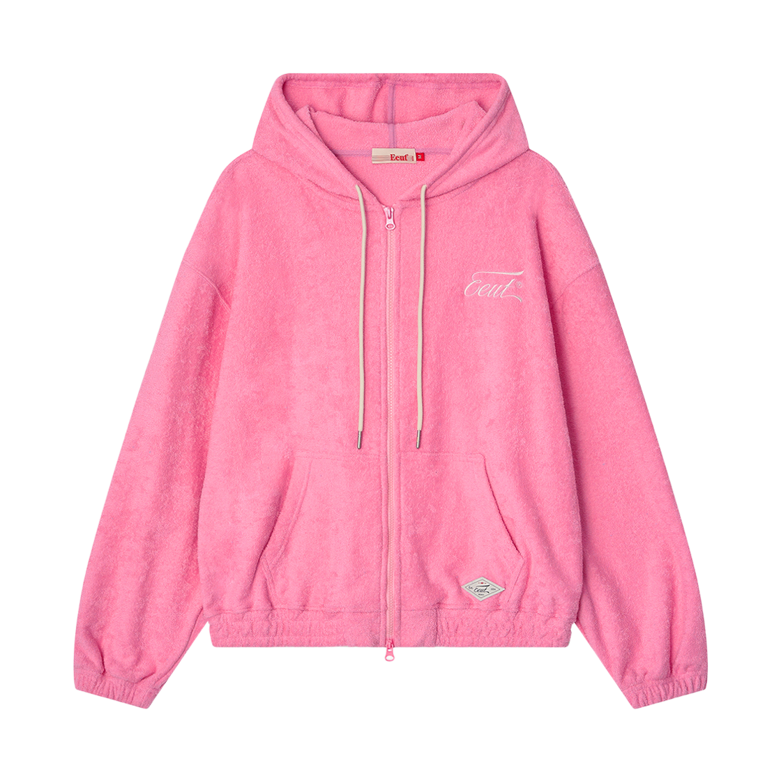이우트 테리 후드 집업 핑크(EEUT Terry Hooded Zip-Up Pink)