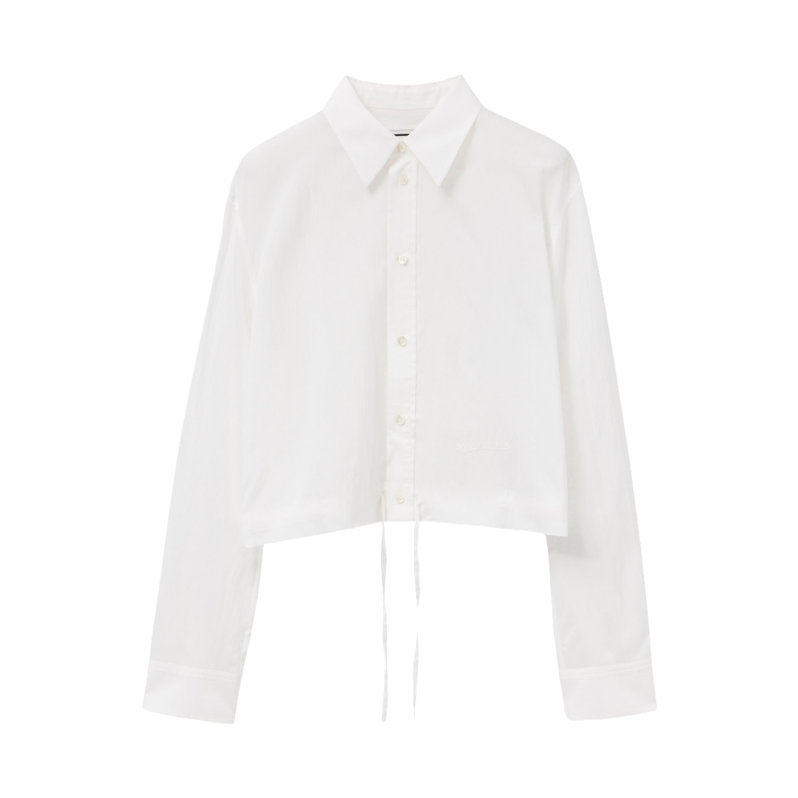 M261SH03873W (W) Wooyoungmi Cropped String Shirt White - 26SS