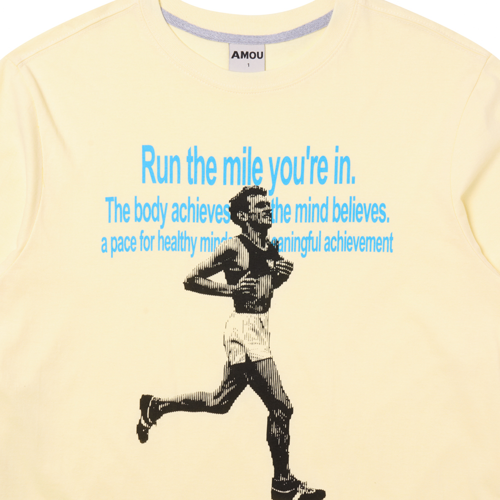 아모우 런 더 마일 롱슬리브 레몬(AMOU Run The Mile Long Sleeve Lemon) - 3