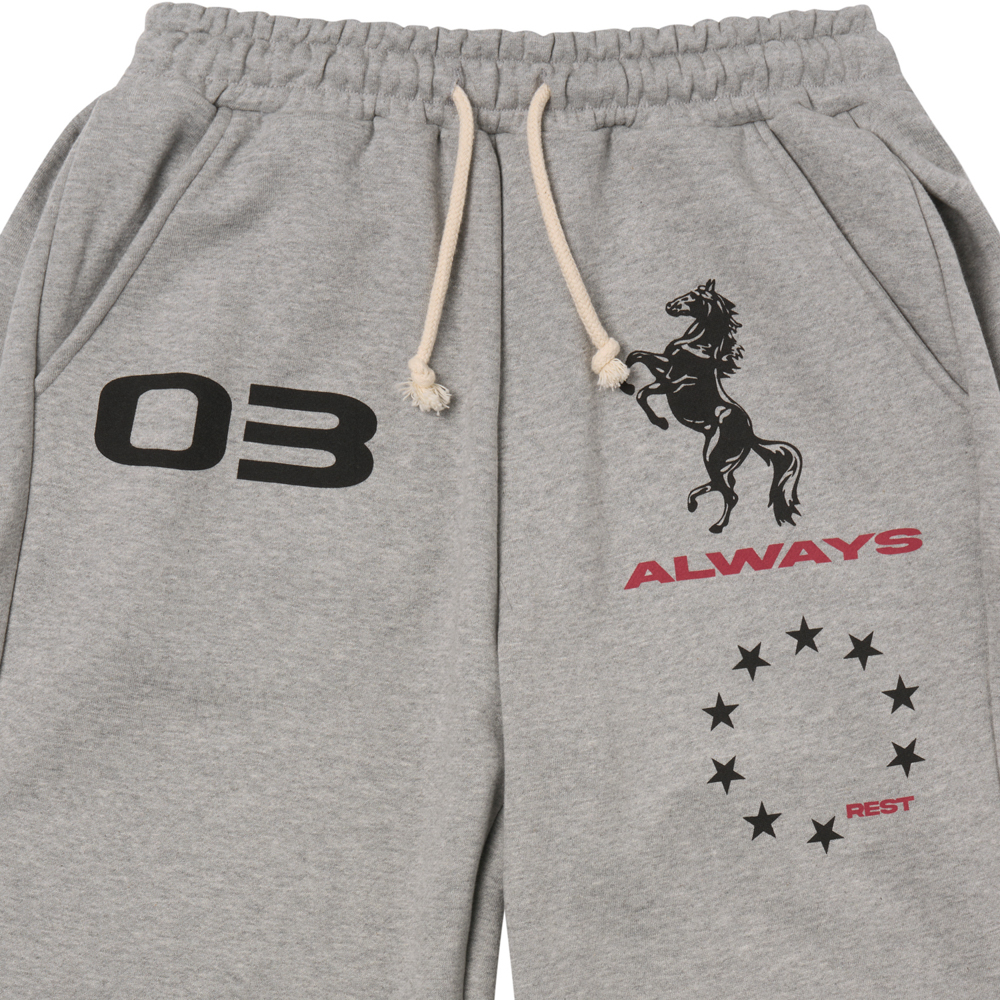 아모우 홀스 스웻 팬츠 그레이(AMOU Horse Sweat pants Gray) - 2