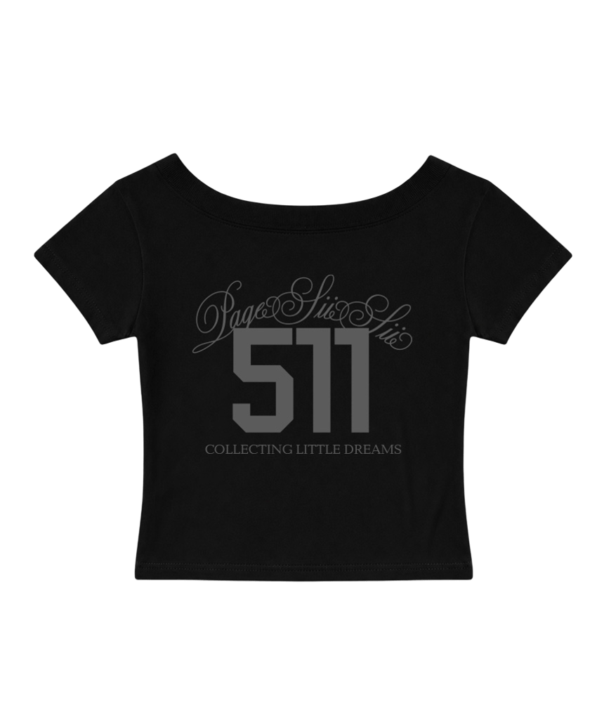 페이지시시 511 레터링 프린팅 원숄더 슬림핏 반팔티 블랙(pagesiisii 511 Lettering Print One-Shoulder Slim Fit T-Shirt Black)