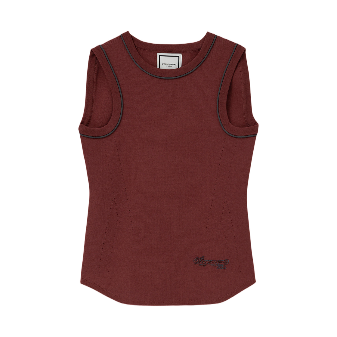 M261KN15521D (W) Wooyoungmi Knit Sleeveless Red - 26SS