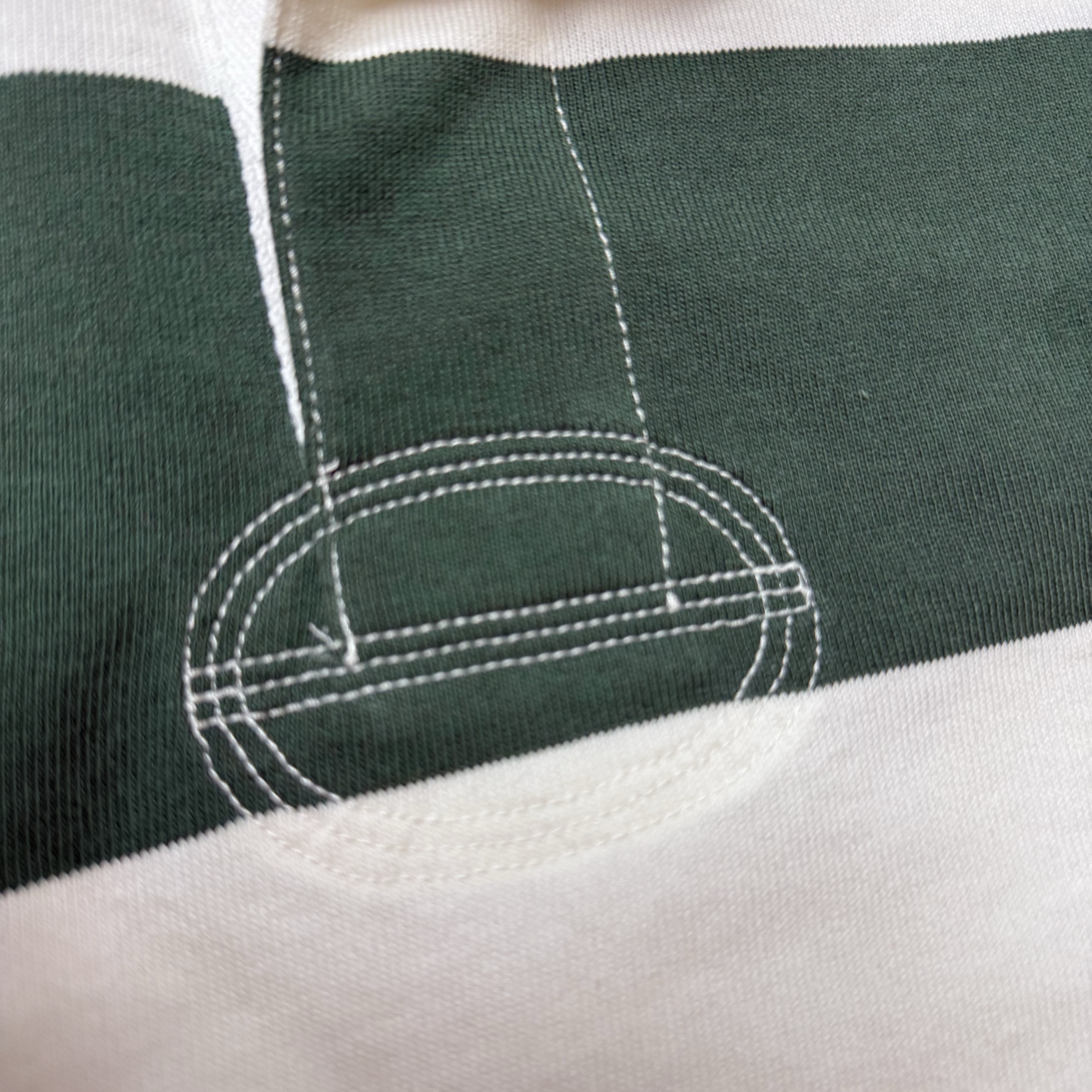 [10%적립] Polo Ralph Lauren Classic Fit Khaki Collar Rugby Shirt Grass Green Trophy Cream - 26SS 착용 스타일 - 6