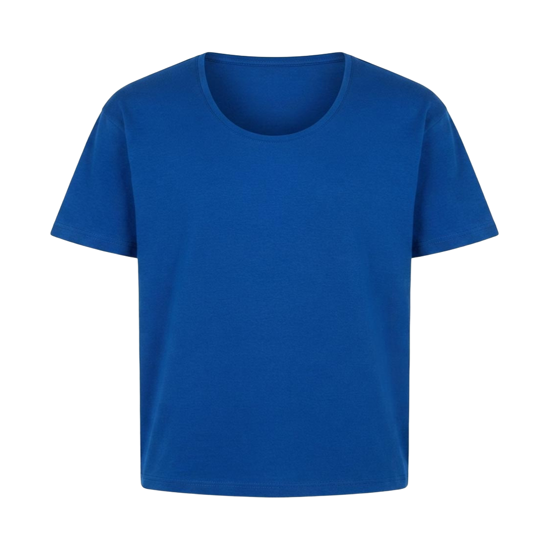 GC실크유넥-블루 GCLIP Silky U-Neck Spandex Short-Sleeved T-Shirt Blue