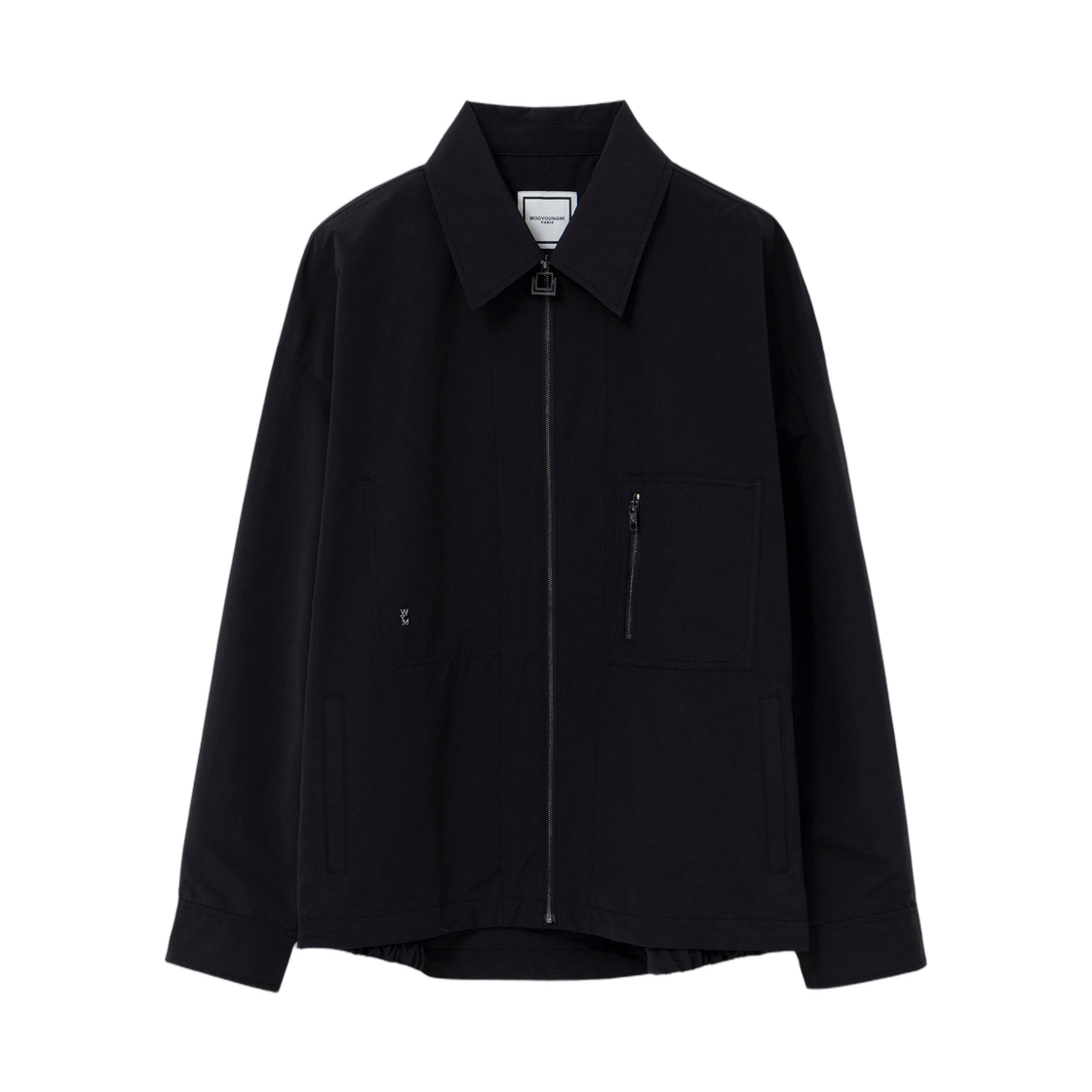 W263SH11827B Wooyoungmi Zip-Up Banding Shirt Black - 26FW