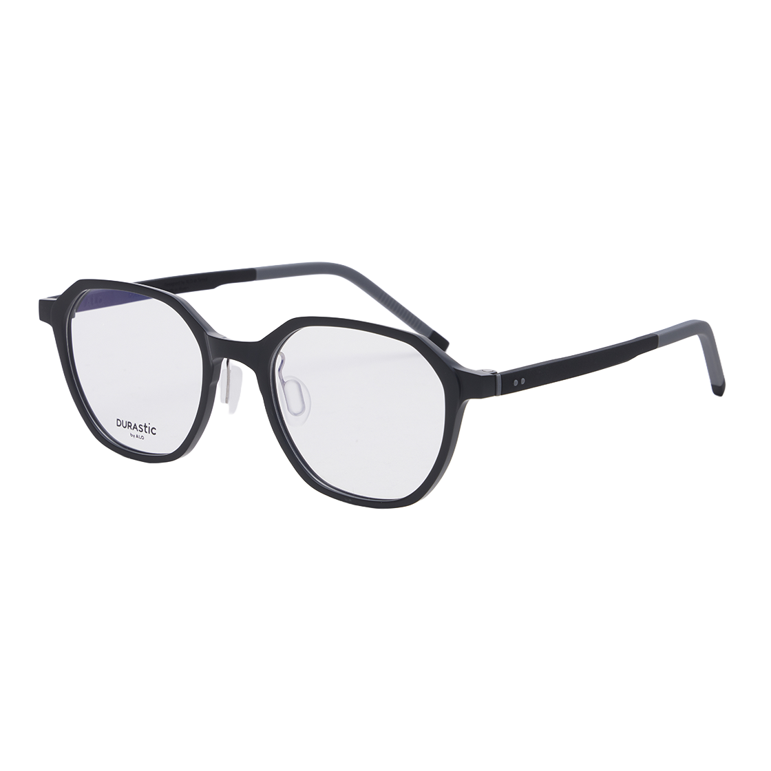 알로아이웨어 [DURASTIC] DRG5601 0909M 스퀘어 판토 실리콘 안경테 블랙(ALO EYEWEAR [DURASTIC] DRG5601 0909M Square Panto Silicone Glasses Frame Black) - 2