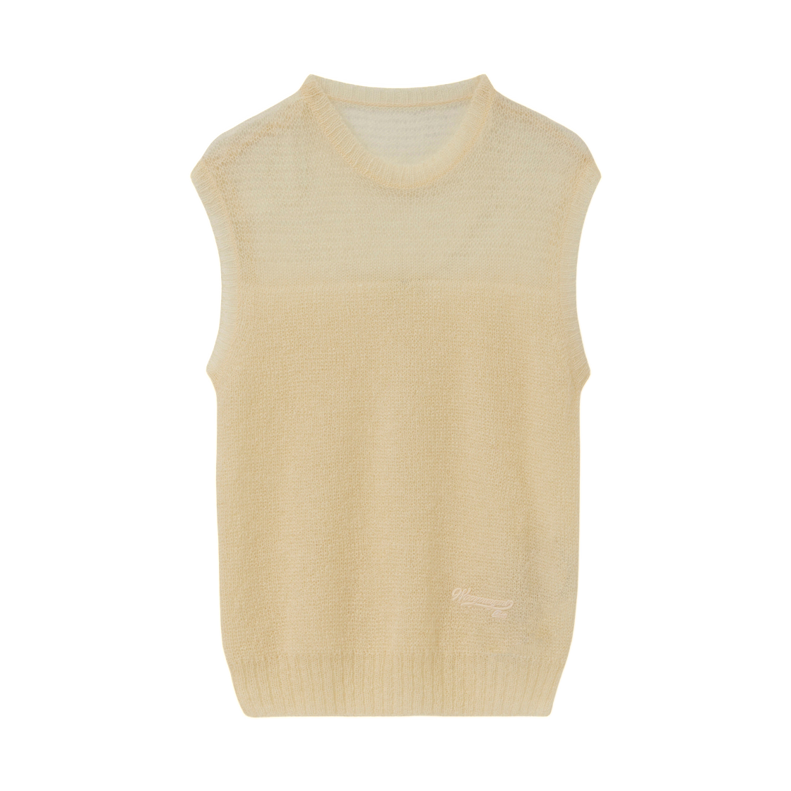 W261KN15519Y Wooyoungmi Sheer Knit Sleeveless Yellow - 26SS