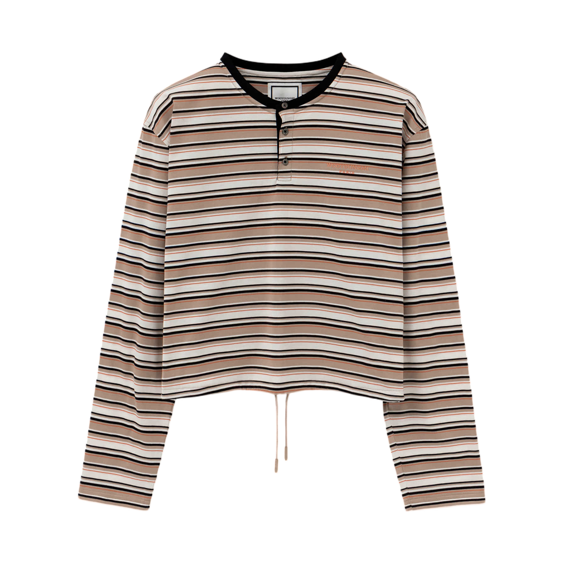 M261TS23756E (W) Wooyoungmi Stripe Long Sleeve T-Shirt Beige - 26SS