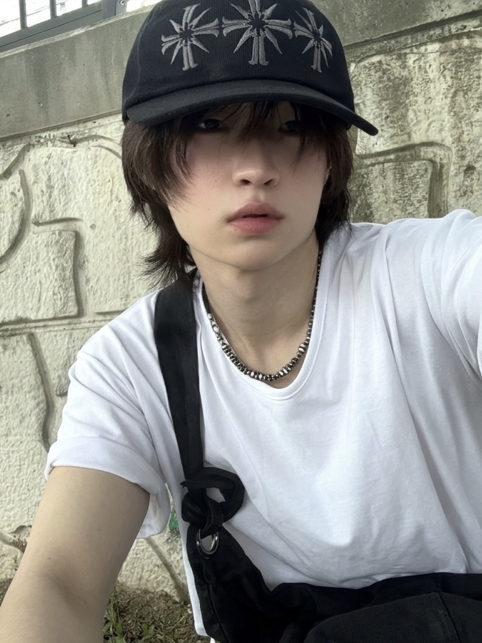 Flavorism Tie Dye Washed Carpenter Denim Pants Black, Hatchingroom Stone Ball 3way Bracelet 착용 스타일 - 1