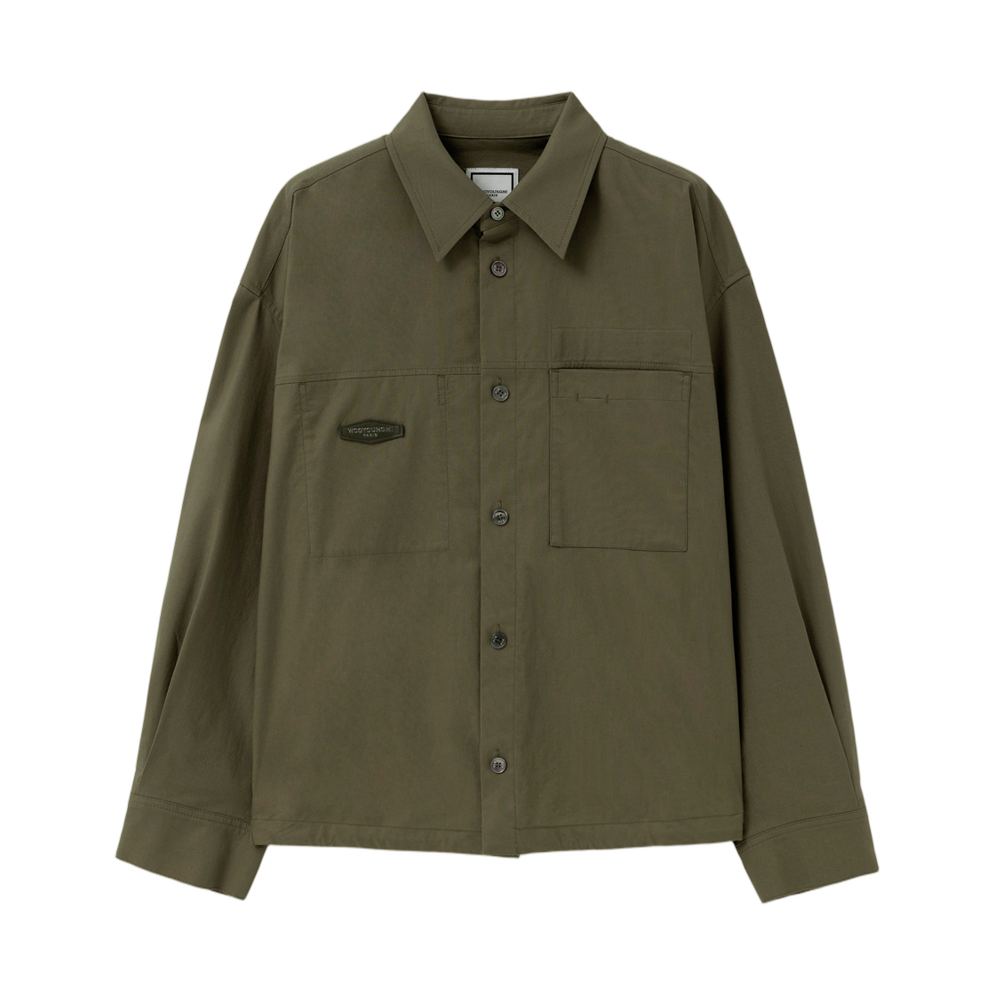 W261SH10874K Wooyoungmi Cotton Patch Shirt Khaki - 26SS