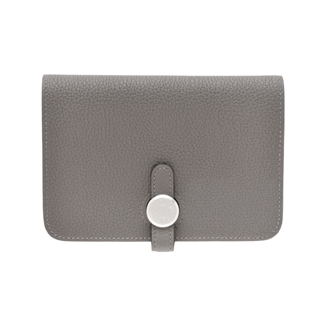 H043072CK0L Hermes Dogon Compact Wallet Togo Calfskin & Palladium Gris Mayer
