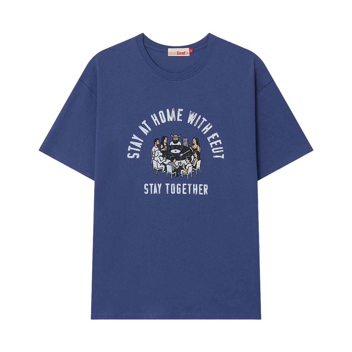 이우트 스테이 투게더 티셔츠 블루(EEUT Stay Together T-Shirt Blue)