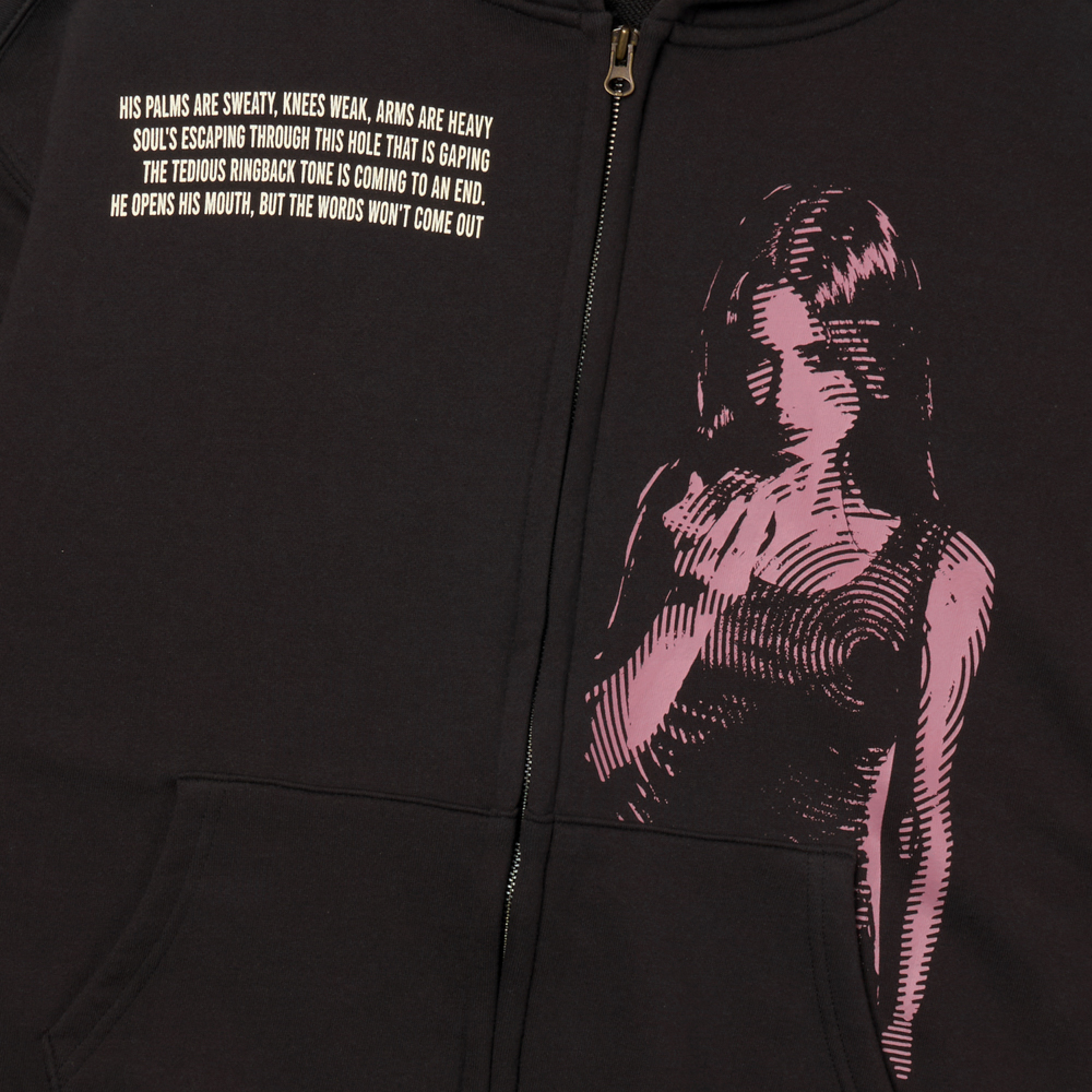 아모우 콜백 후디 집업 블랙(AMOU Call Back Hoodie Zip-up Black) - 3