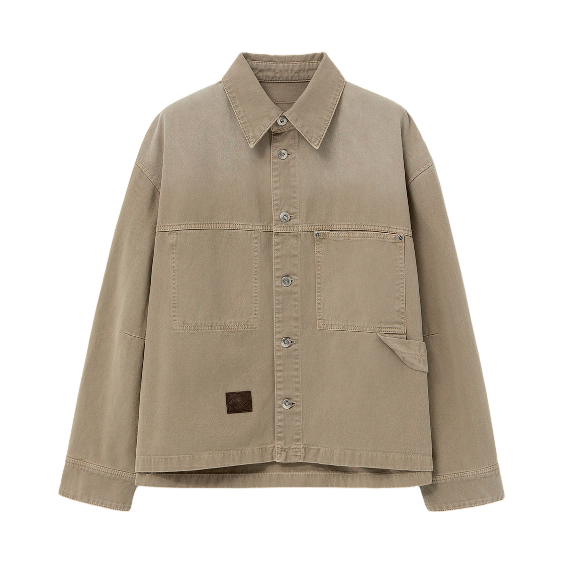 W261SH23989E Wooyoungmi Dyed Denim Work Shirt Beige - 26SS