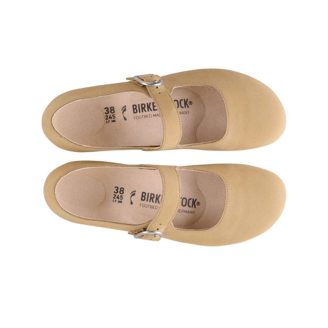 (W) 버켄스탁 산타 클라리타 누벅 레더 샌드캐슬 - 내로우((W) Birkenstock Santa Clarita Nubuck Leather Sandcastle - Narrow) - 2