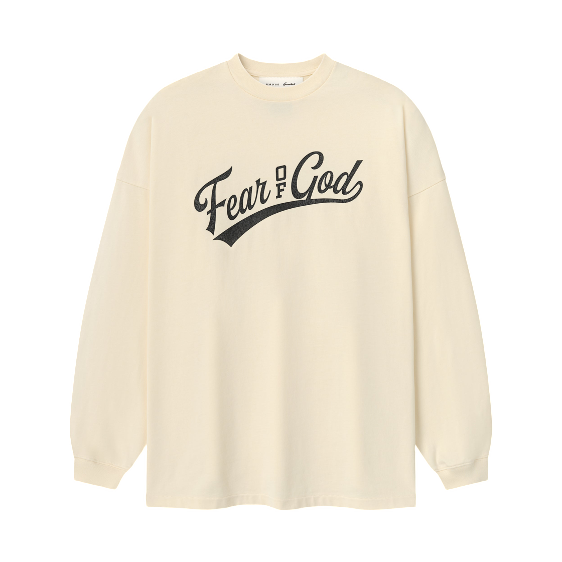 - Essentials Merch Long Sleeve T-Shirt Chalk - 26SS