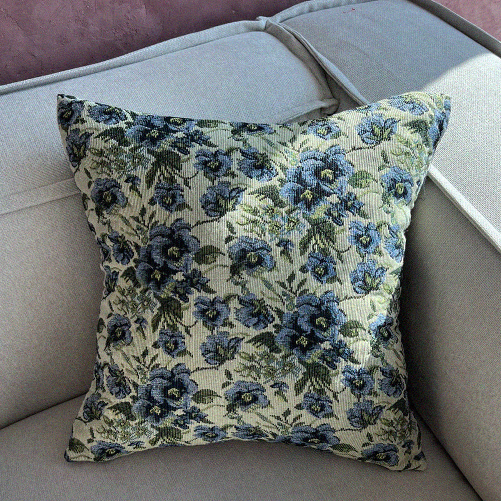 무성화 세잔느 블루 빈티지 쿠션커버 50x50cm(MUSEONGHWA Cézanne Blue Vintage Cushion Cover 50x50cm) - 4