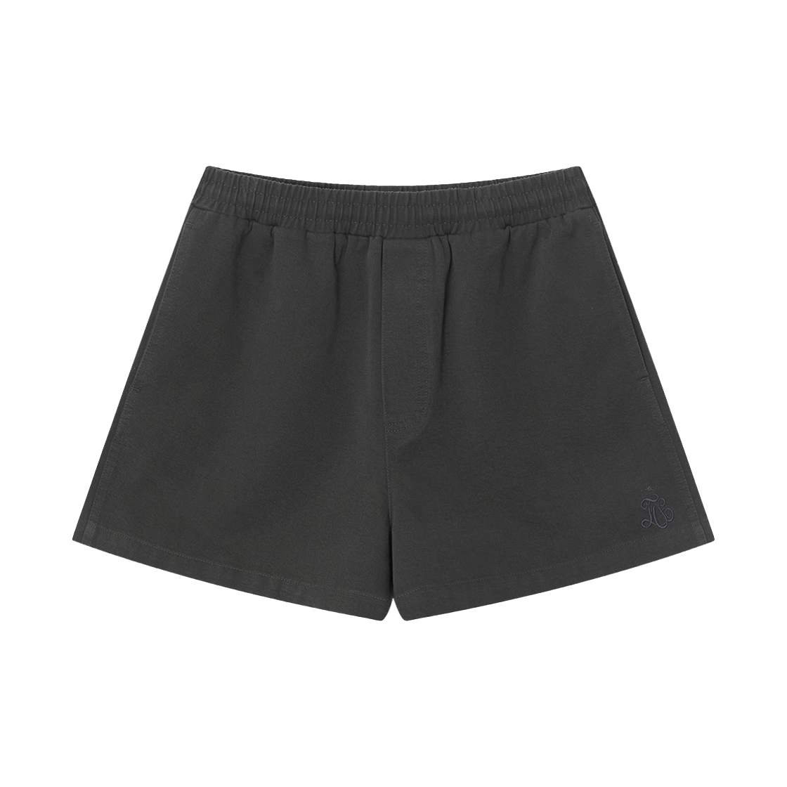 이우트 워시드 코튼 밴딩 쇼츠 차콜(EEUT Washed Cotton Banding Shorts Charcoal)