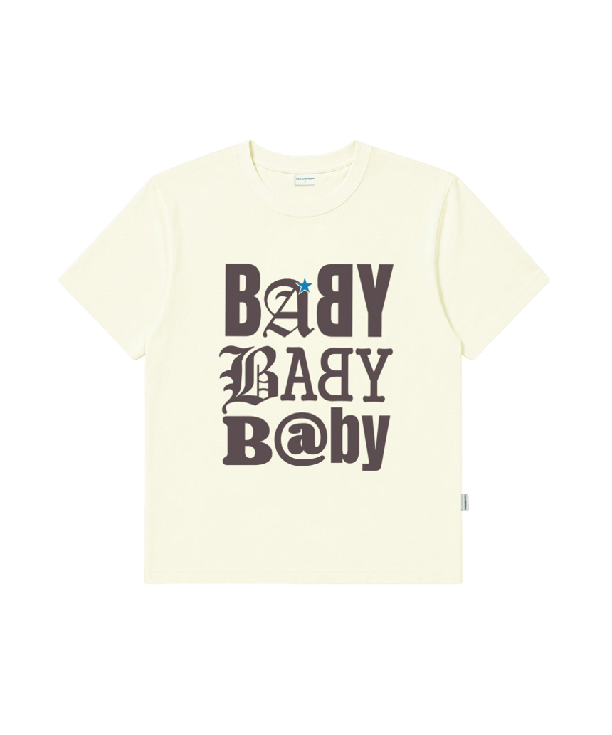 이스케이프프롬 베이비 프린트 오버핏 반팔티 레몬(Escapefrom Baby Print Oversized T-Shirt Lemon)