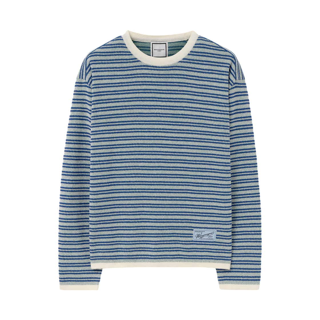 W261KN09513L Wooyoungmi Stripe Sweater Blue - 26SS