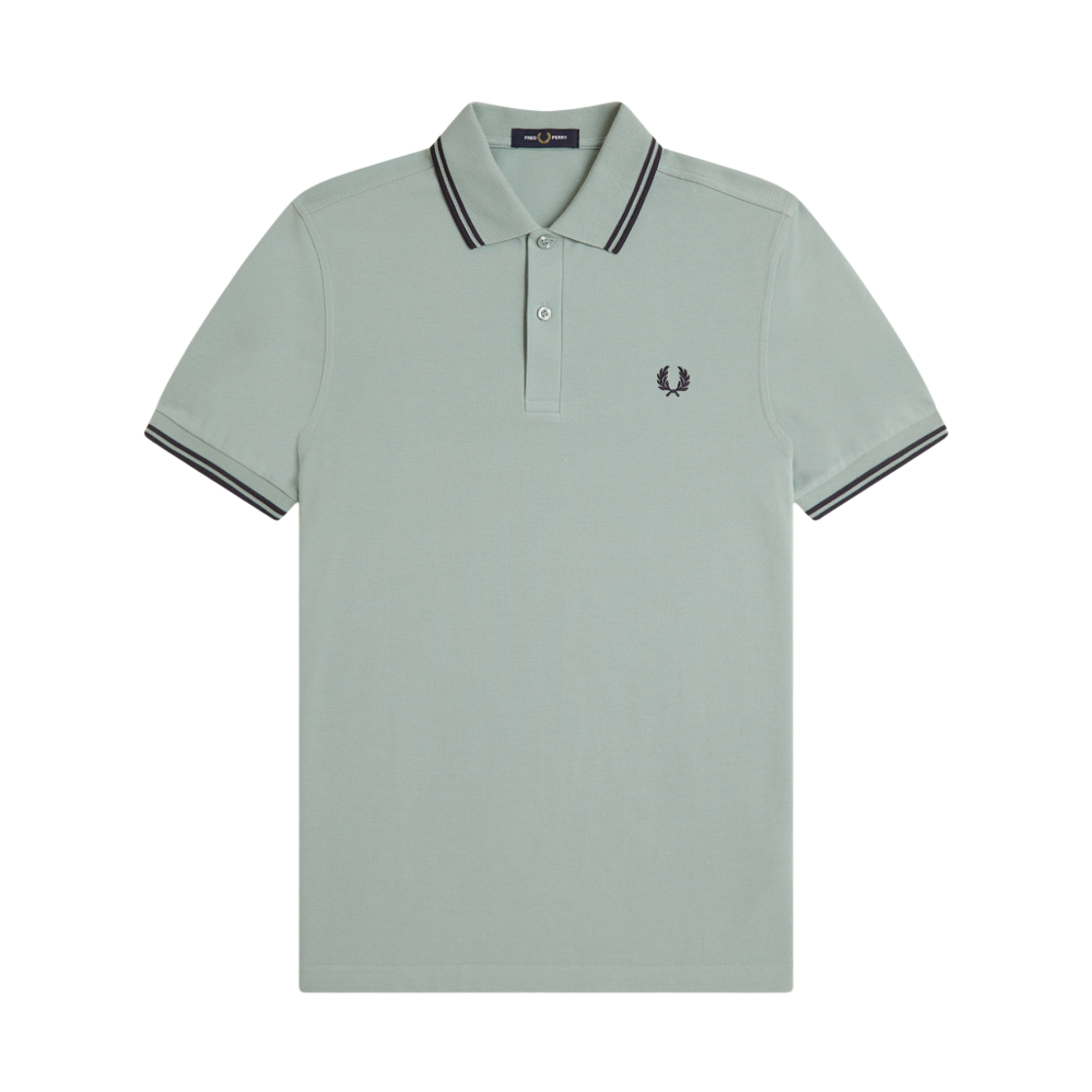 프레드페리 M3600 트윈 팁 프레드페리 셔츠 실버블루 다크에어포스(Fred Perry M3600 Twin Tipped Fred Perry Shirt Silver Blue Dark Airforce)