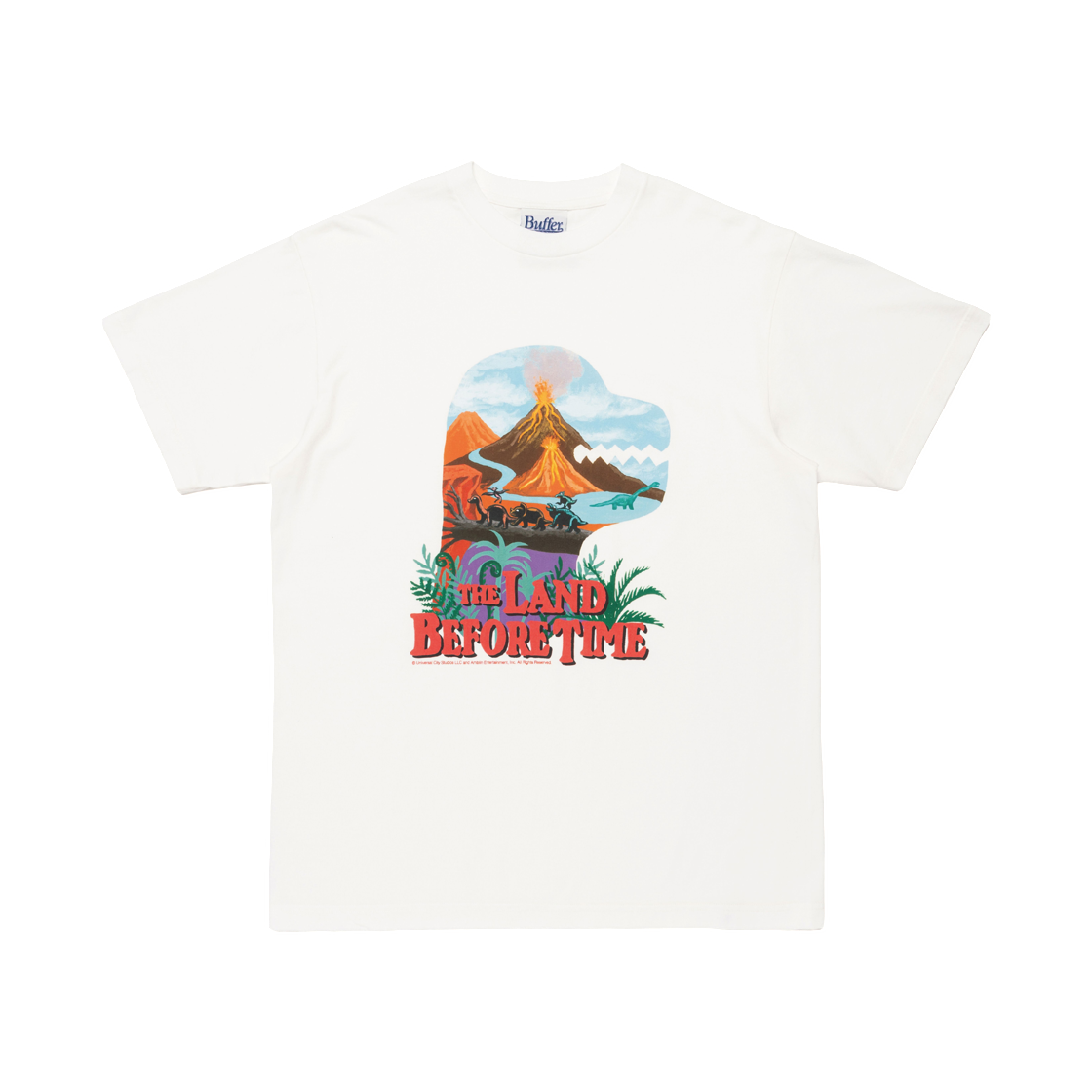버퍼 더 랜드 비포 타임 리틀 풋 티셔츠 화이트(Buffer The Land Before Time Little Foots T-Shirt White)