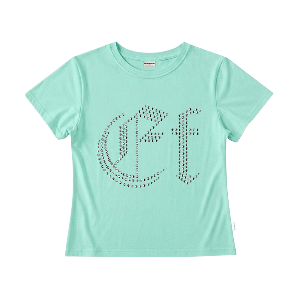 이스케이프프롬 EF 핫픽스 디테일 슬림핏 반팔티 민트(Escapefrom  EF Hotfix Detail Slim Fit T-Shirt Mint) - 2