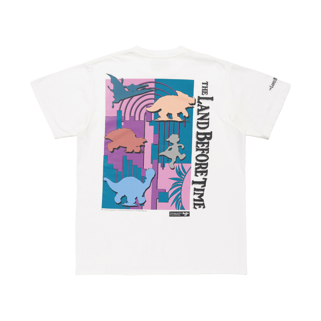버퍼 더 랜드 비포 타임 다이노소어 파크 티셔츠 화이트(Buffer The Land Before Time Dinosaur Park T-Shirt White)