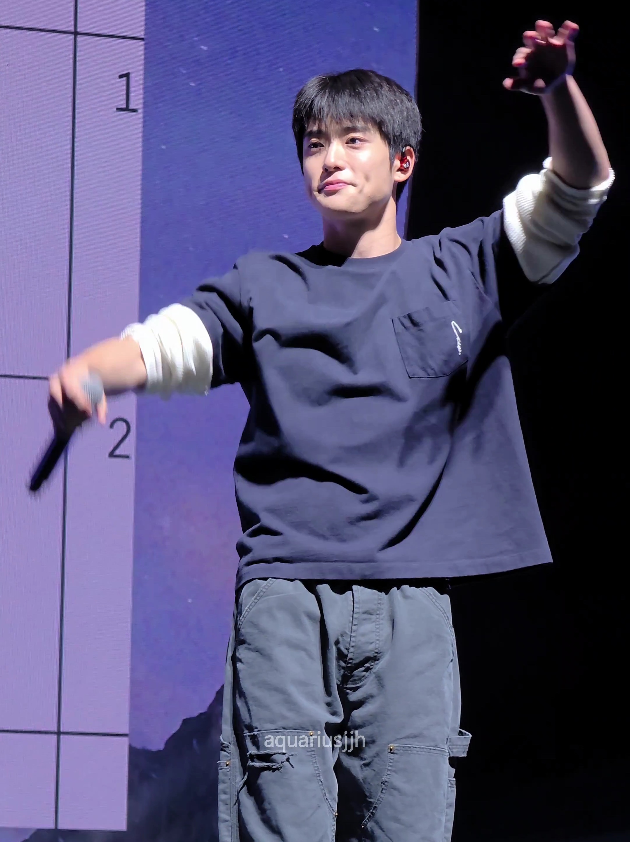 Undermycar Army Canvas Carpenter Pants Khaki Gray, Undermycar Army Canvas Carpenter Pants Midnight Teal 착용 스타일 - 2