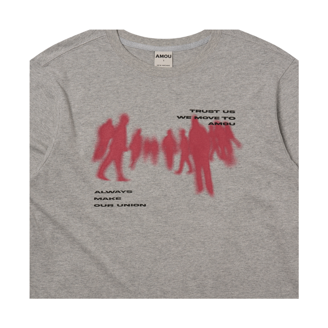 [KREAM 단독] 아모우 크라우드 롱슬리브 그레이([KREAM 단독]  AMOU Crowd Long Sleeve Gray) - 2