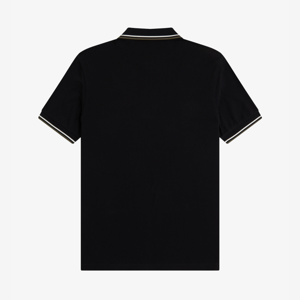 프레드페리 M3600 트윈 팁 프레드페리 셔츠 블랙 에크루 로렐리스그린(Fred Perry M3600 Twin Tipped Fred Perry Shirt Black Ecru Laurel Wreath Green) - 6
