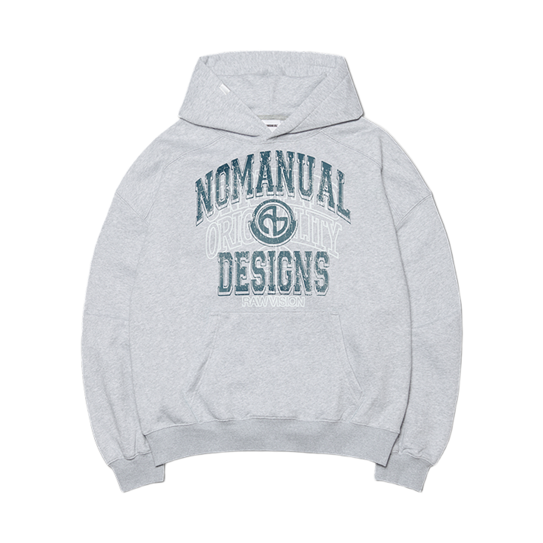 NMWF52HD12MLG NOMANUAL Layered Arch Graphic Hoodie Melange