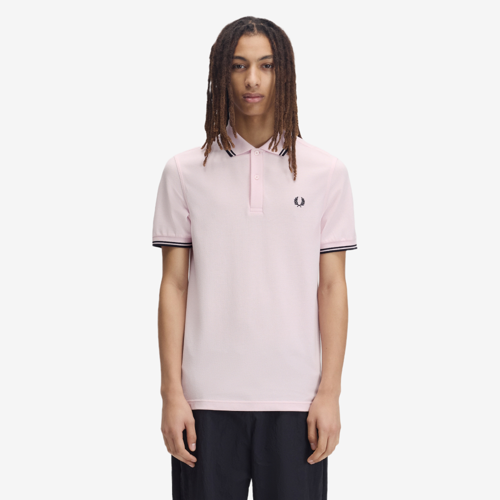 프레드페리 M3600 트윈 팁 프레드페리 셔츠 아이스핑크 네이비(Fred Perry M3600 Twin Tipped Fred Perry Shirt Ice Pink Navy) - 2