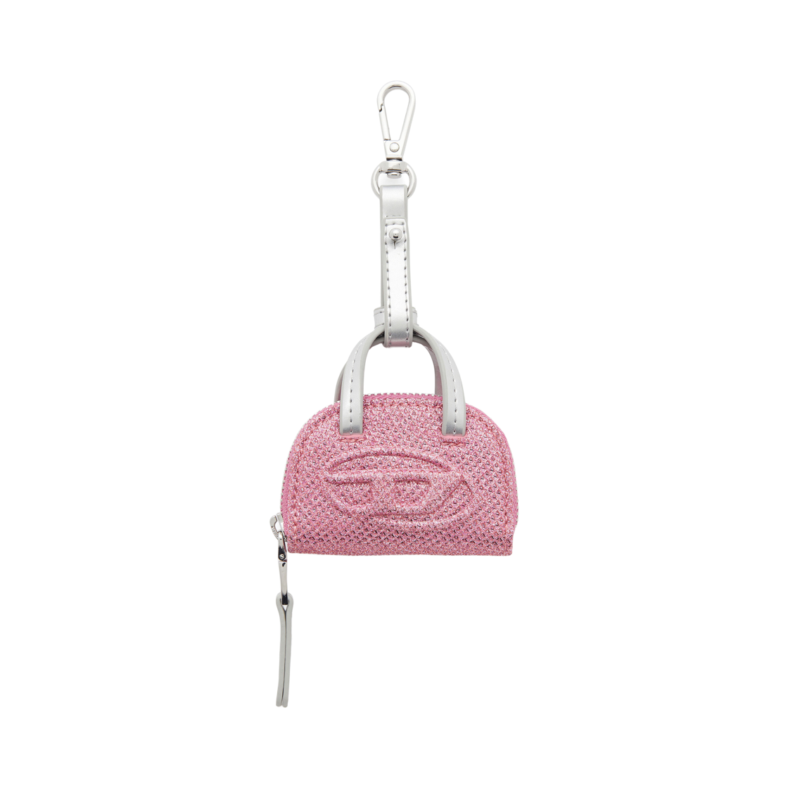 X10581P5170-T4240 Diesel 1DR Dome Charm In Lurex Fabric Pink