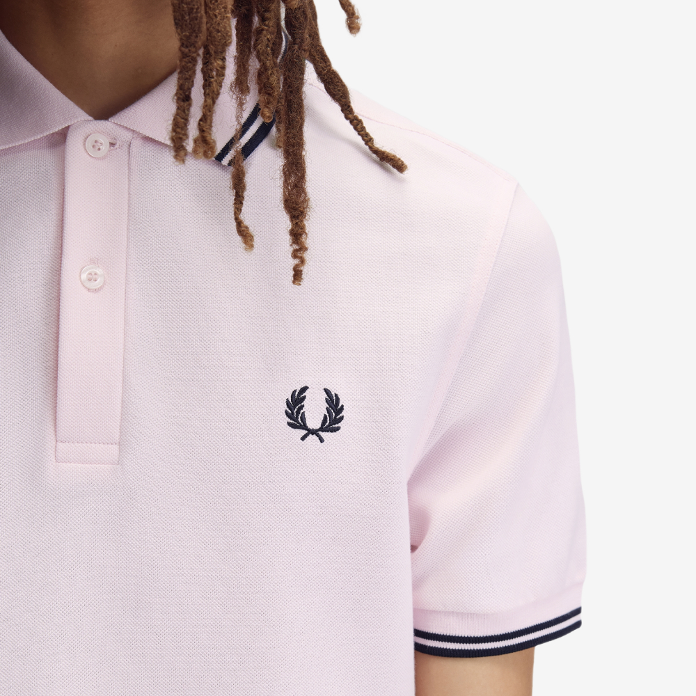 프레드페리 M3600 트윈 팁 프레드페리 셔츠 아이스핑크 네이비(Fred Perry M3600 Twin Tipped Fred Perry Shirt Ice Pink Navy) - 5