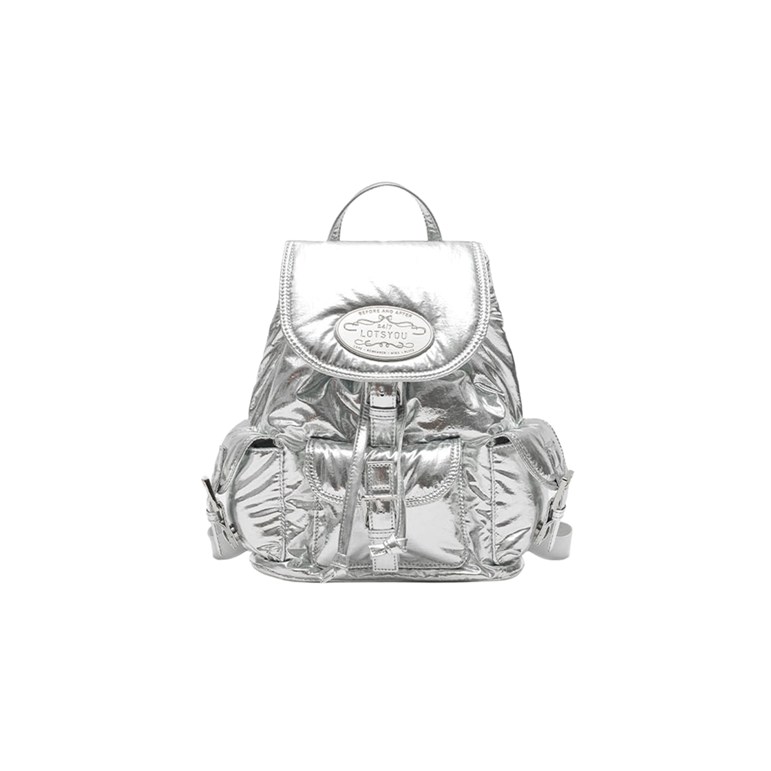 라츠유 클라우디 츄비 백팩 실버(LOTS YOU Cloudy CHUBBY Backpack Silver)