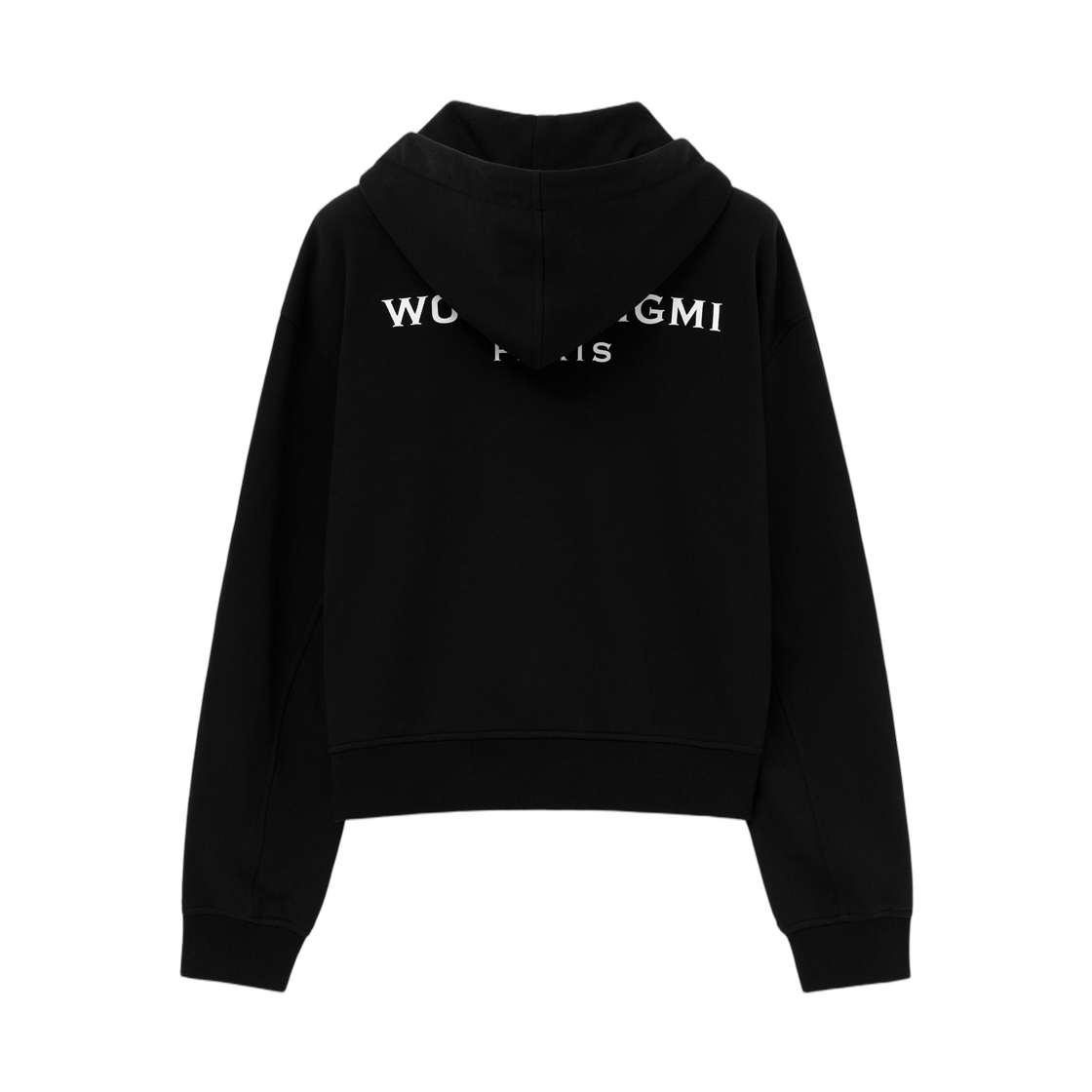 M263TS47742B (W) Wooyoungmi Back Logo Zip-Up Hoodie Black - 26FW