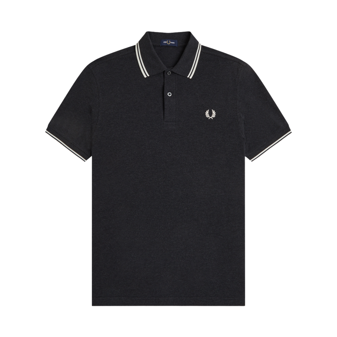 프레드페리 M3600 트윈 팁 프레드페리 셔츠 차콜말 에크루(Fred Perry M3600 Twin Tipped Fred Perry Shirt Charcoal Marl Ecru)