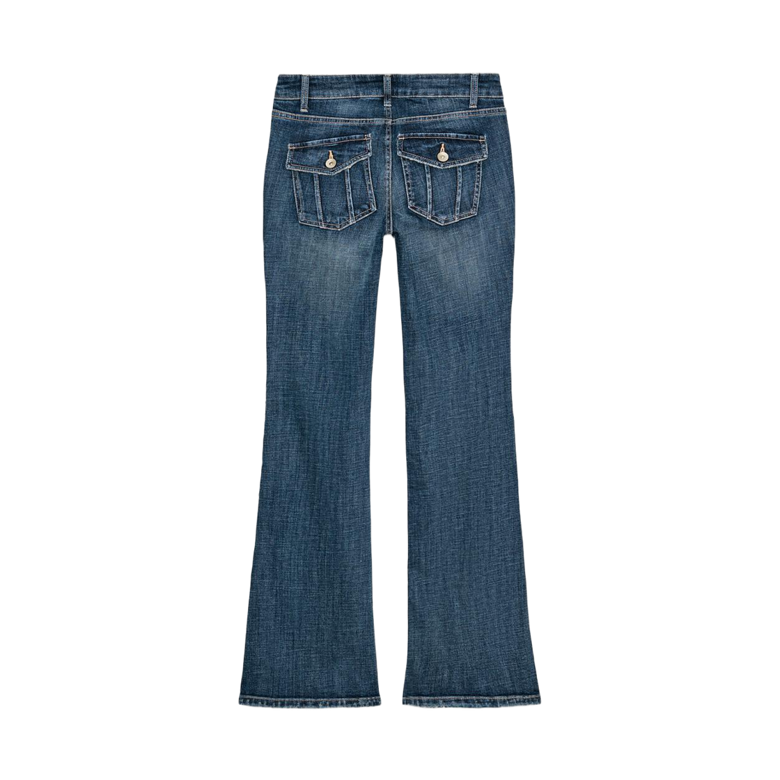 (W) 자라 진 TRF 부츠컷 로우 라이즈 팬츠 네이비((W) Zara Jeans TRF Bootcut Low Rise Pants Navy) - 2