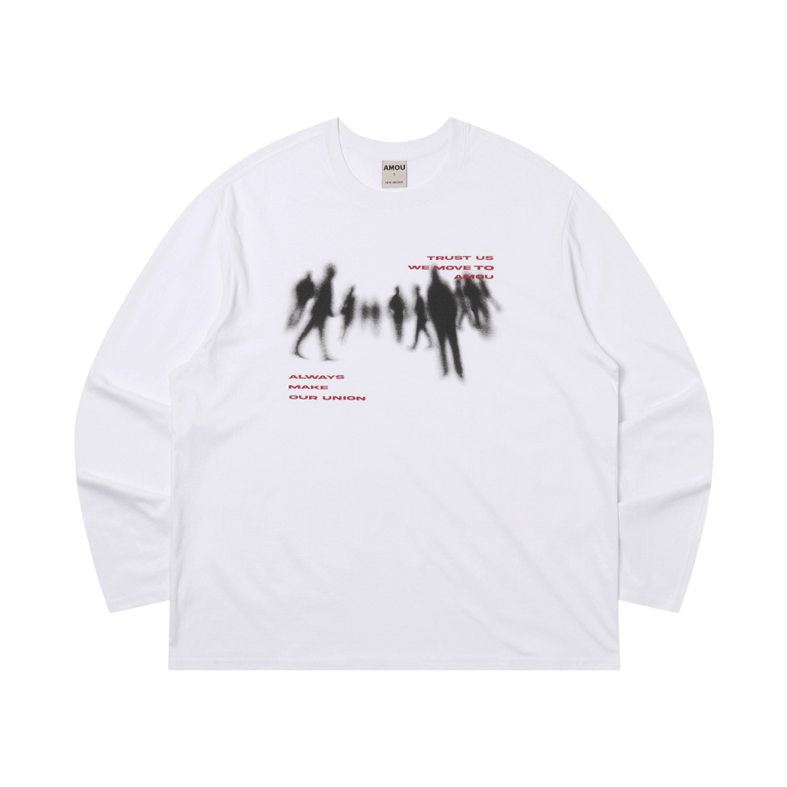 아모우 크라우드 롱슬리브 화이트(AMOU Crowd Long Sleeve White)