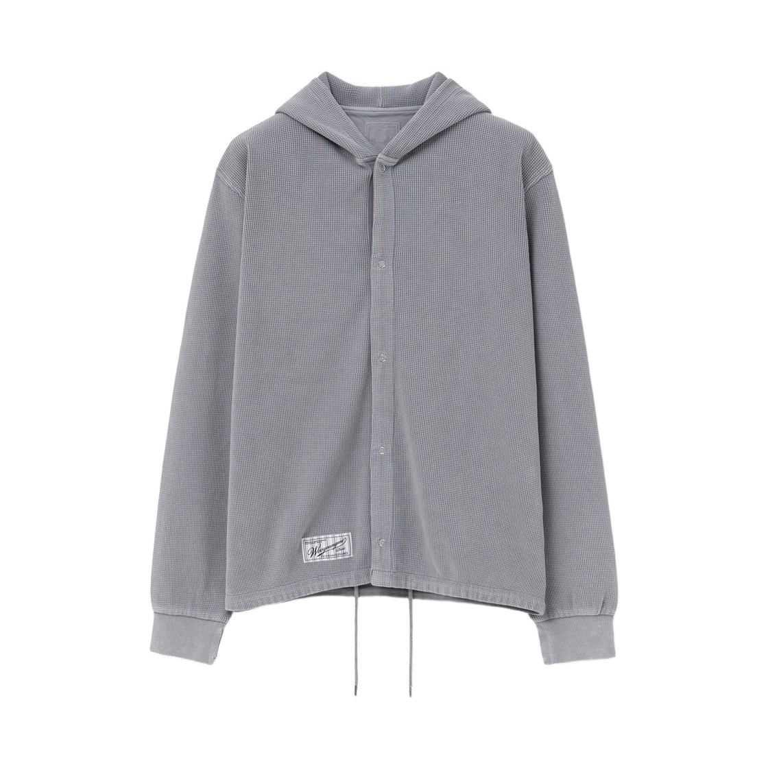 W261TS44792G Wooyoungmi Dyed Open Hooded T-Shirt Grey - 26SS