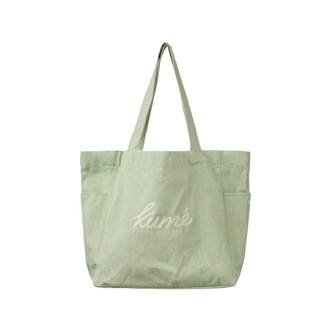 쿠메 로고 엠브로이더드 캔버스 백 민트(KUME Logo Embroidered Canvas Bag - Mint)