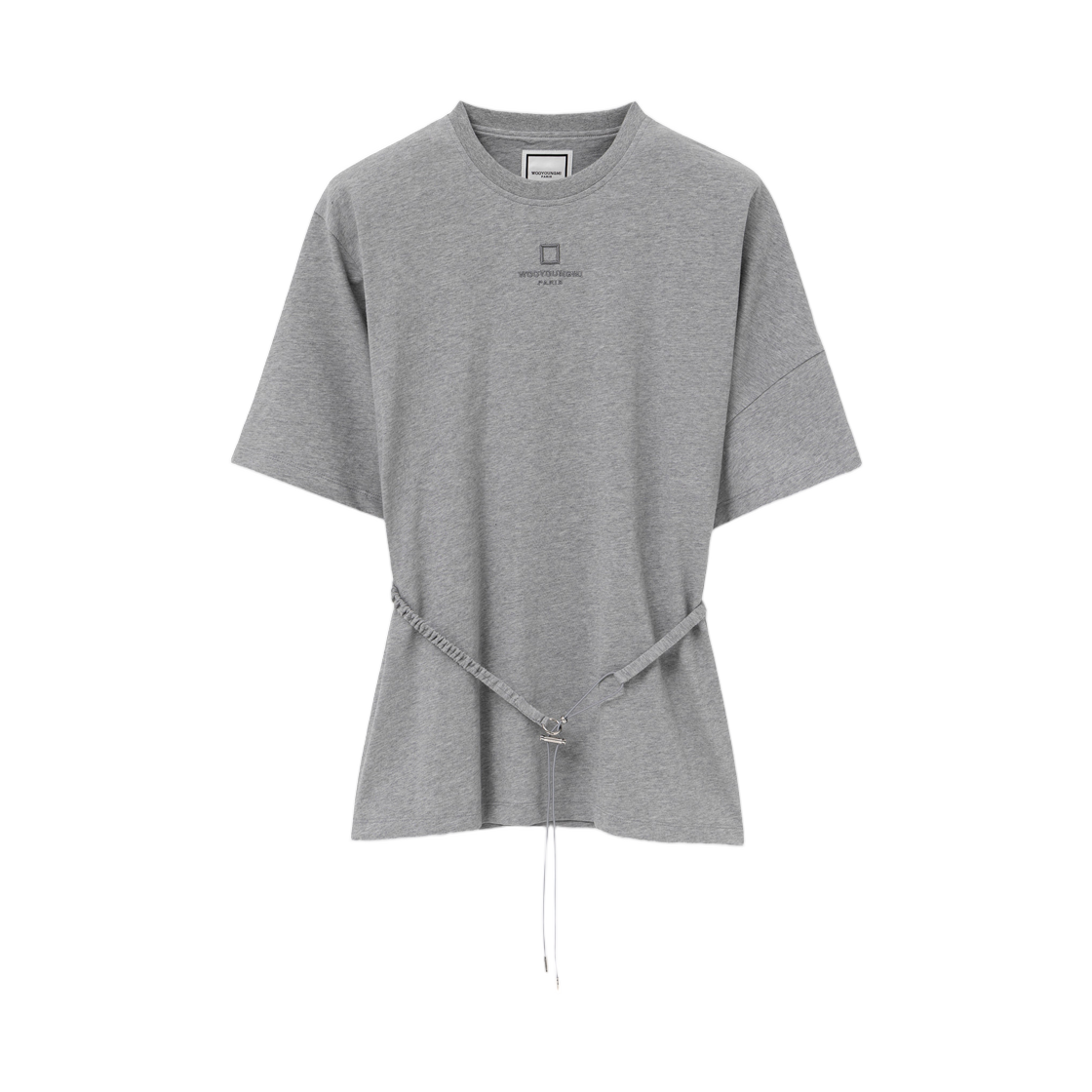 M261TS26748G (W) Wooyoungmi Belted Oversized T-Shirt Grey - 26SS