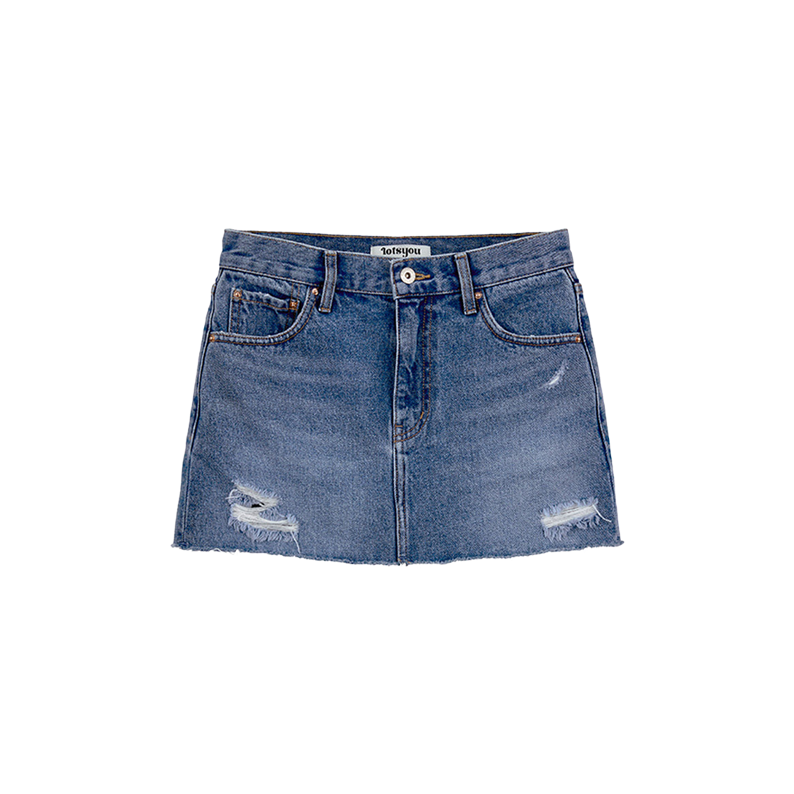 라츠유 졸리 데님 미니 스커트(LOTS YOU Jolly Denim mini skirts)
