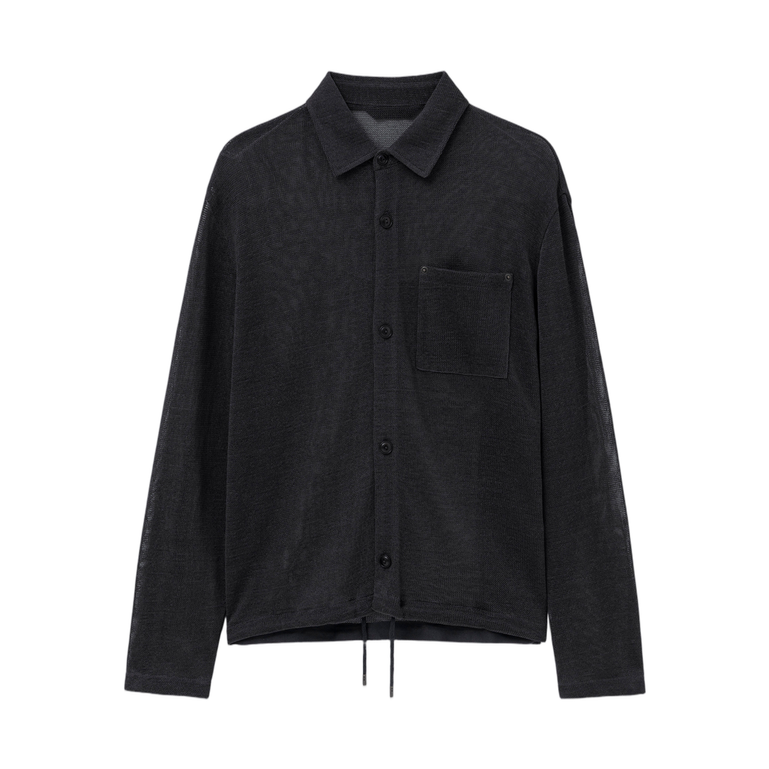 W261SH19850G Wooyoungmi Knitted Shirt Grey - 26SS