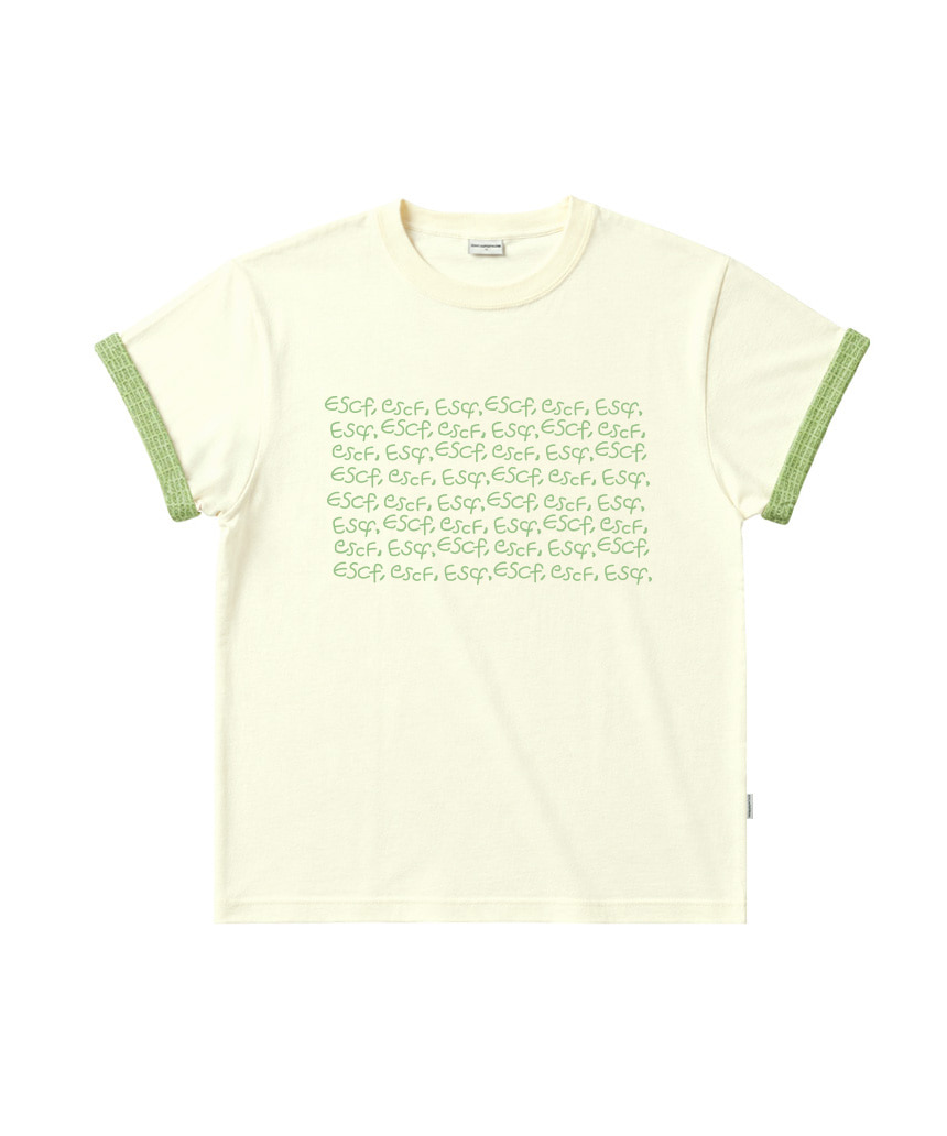 이스케이프프롬 ESCF 레터링 포인트 프린트 롤업 반팔티 차콜(Escapefrom ESCF Lettering Print Roll-Up T-Shirt Charcoal) - 3