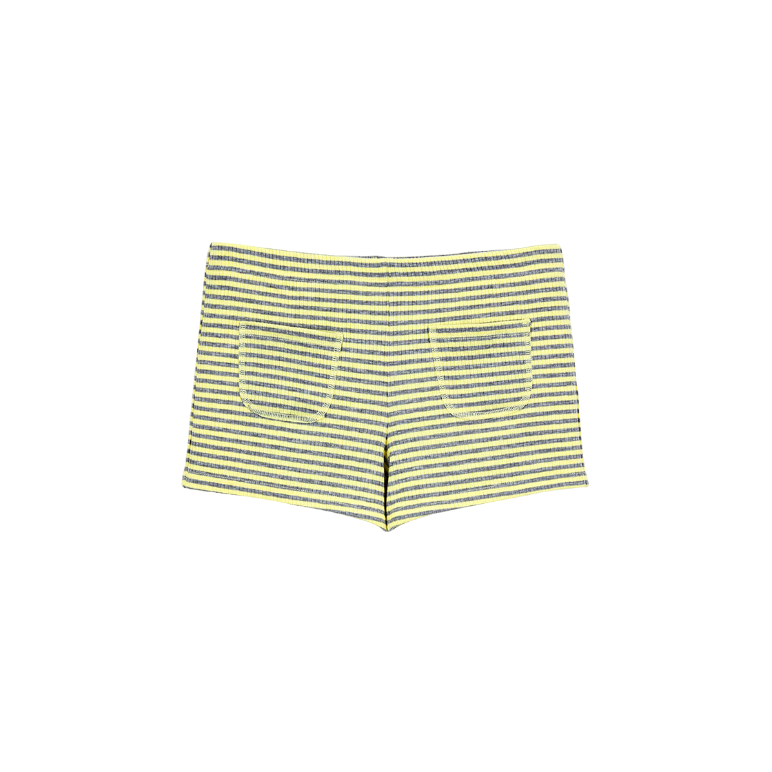 라츠유 멀티 스트라이프 미니 쇼츠 옐로우(LOTS YOU Multi Stripe Mini Shorts Yellow)