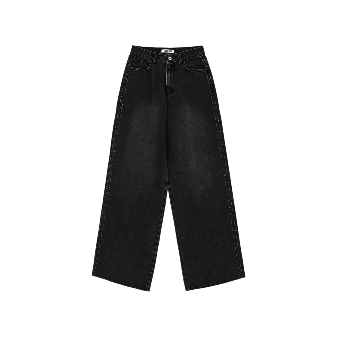 라츠유 트윙클 데님 팬츠 블랙(LOTS YOU Twinkle Denim Pants Black)